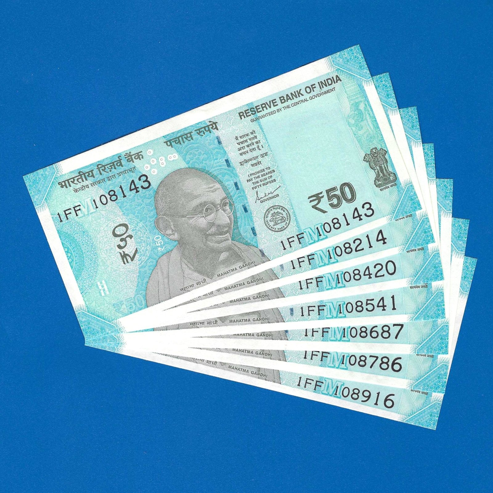 F-101 ~ 50 RUPEES NOTE ~?SHAKTIKANT DAS ~ HAMPI ~ 2024 ~ INSET ?M? ~ 108 SPECIALS (7 NOTES SET)