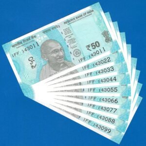 F-101 ~ 50 RUPEES NOTE ~?SHAKTIKANT DAS ~ HAMPI ~ 2024 ~ INSET ?M? ~ 143011-099 (9 NOTES SET)