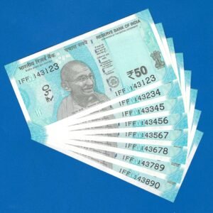 F-101 ~ 50 RUPEES NOTE ~?SHAKTIKANT DAS ~ HAMPI ~ 2024 ~ INSET ?M? ~ 143123-890 (8 NOTES SET)