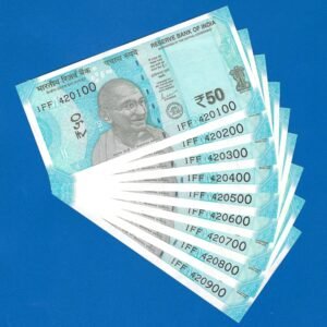 F-101 ~ 50 RUPEES NOTE ~?SHAKTIKANT DAS ~ HAMPI ~ 2024 ~ INSET ?M? ~ 420100-900 (9 NOTES SET)