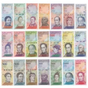 FCNS ~ VENEZUELA FORIEGN NOTES SET ~ FLORA AND FAUNA SET ~ VENEZUELAN BOLIVAR 2 VES TO 20000 VES